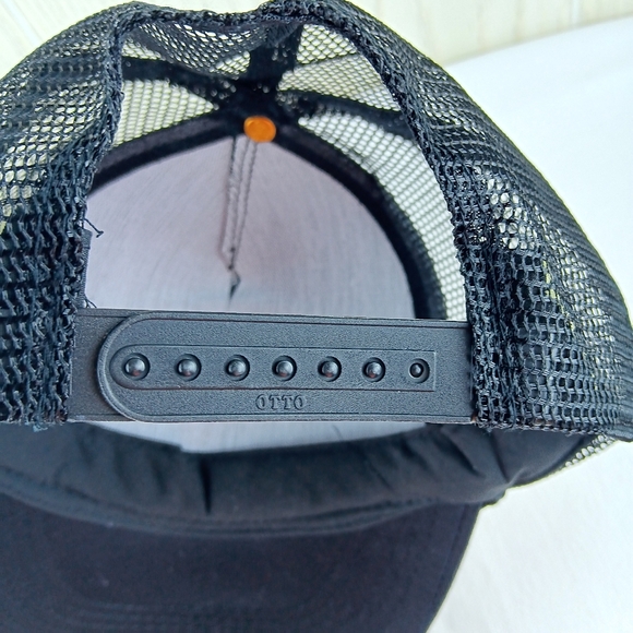 OTTO black snapback mesh Cold War Veteran American flag cord - Picture 6 of 9